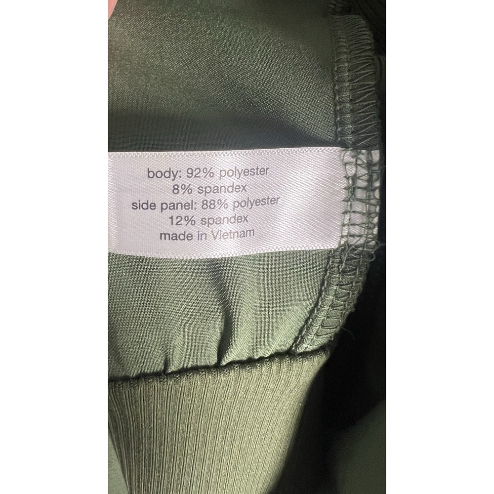 LIVI By Lane Bryant Plus Size 18 Green Stretch‎ Woven Zip-Up Sleeveless Jumpsuit - Picture 12 of 13